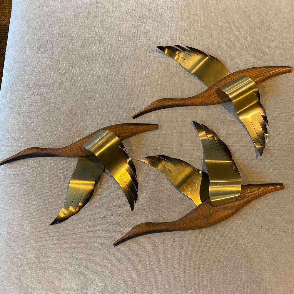 Set of 3 MCM Masketeers, Inc. flying geese wall hangings